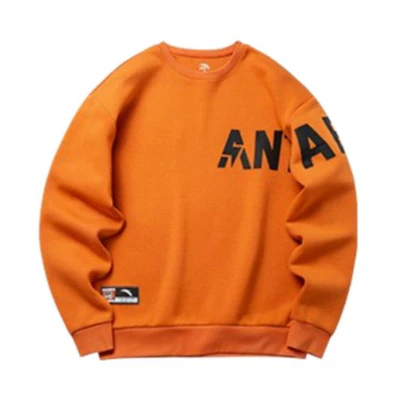 Anta Training Series Letter Crewneck Sweatshirt Natural Orange 152217709-2