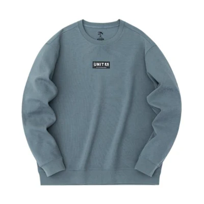 Anta Training Series Letter Logo Crewneck Sweatshirt Men’s Teal Green 152317716-2