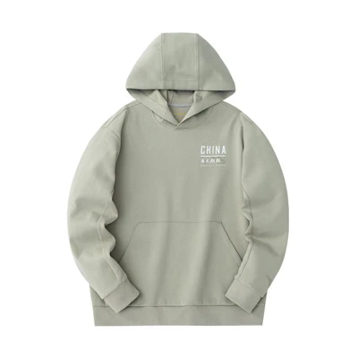 Anta Training Series Letter Logo Hoodie Men’s Loose Fit - Pine Gray Green 152347721-4