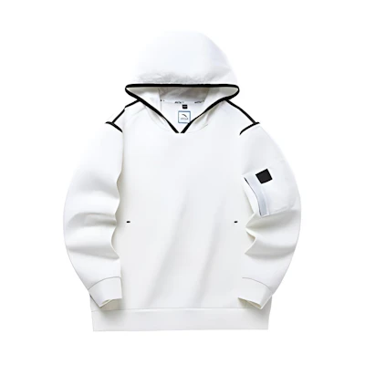 Anta Training Series Letter Logo Hoodie Unisex Pure White 152217763-1