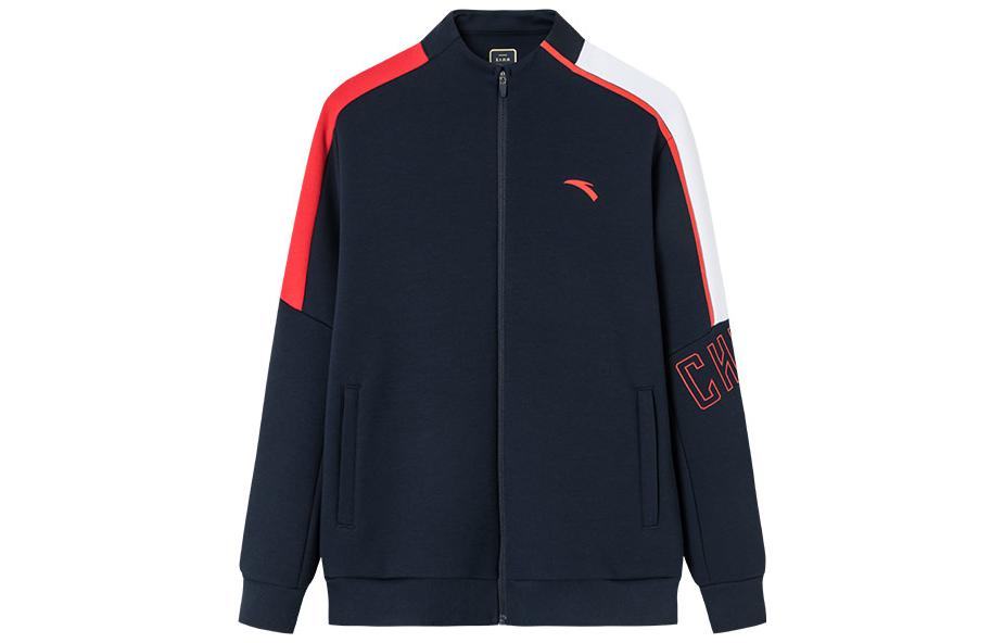 Anta Training Series Letter Patch Zip Jacket Midnight Blue 152347717-2