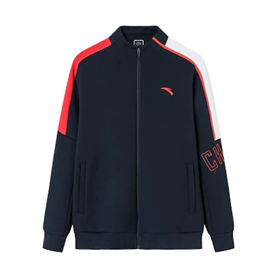Anta Training Series Letter Patch Zip Jacket Midnight Blue 152347717-2