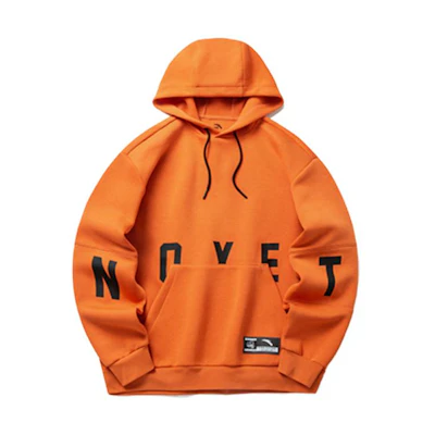 Anta Training Series Letter Print Breathable Unisex Sweatshirt Orange 152217705-4