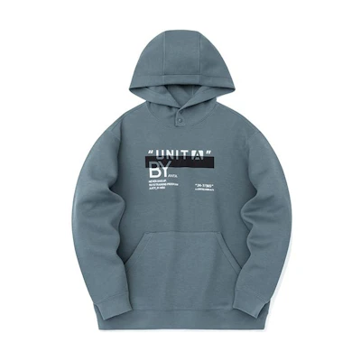 Anta Training Series Letter Print Hoodie Men’s Pullover - Teal Green 152317742-2