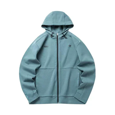 Anta Training Series Light Green Hoodie Jacket with Logo Zip Design 952217710-1