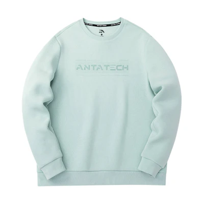 Anta Training Series Logo Crewneck Pullover Sweatshirt Breeze Green 152317727-2