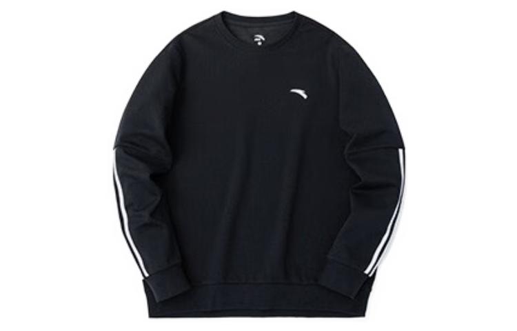 Anta Training Series Logo Crewneck Pullover Sweatshirt Basic Black 152317713-3