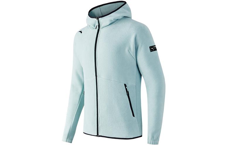 Anta Training Series Logo Hooded Zip Jacket Blue 952247707-2