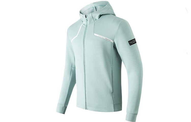 Anta Training Series Logo Hoodie Knit Sports Jacket Men’s Ark Blue 152217711-3