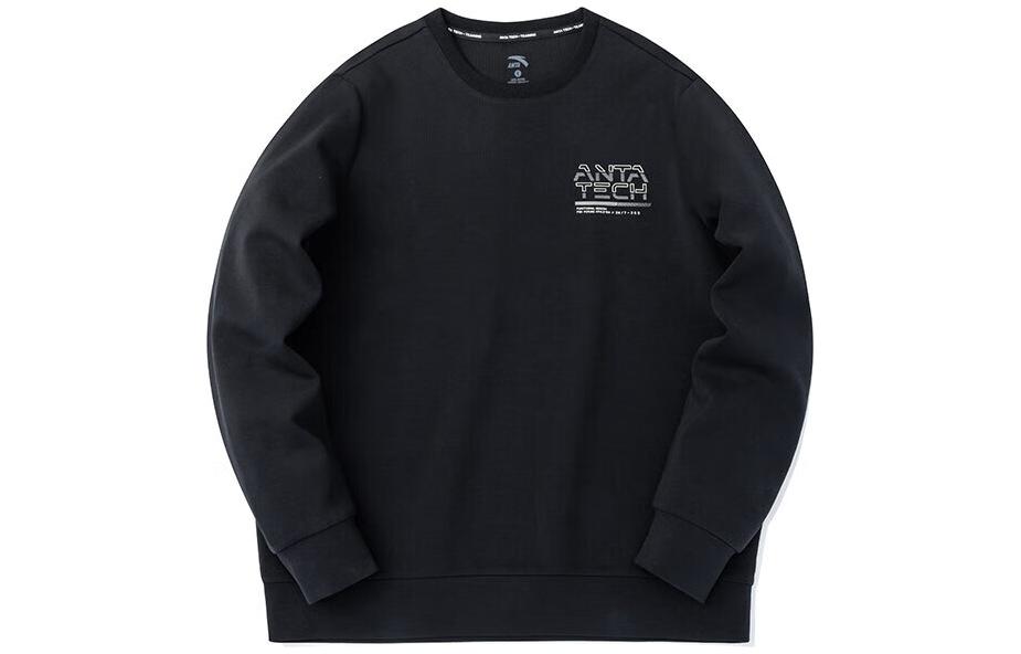 Anta Training Series Logo Print Black Long-Sleeve Sweatshirt 152317725-3