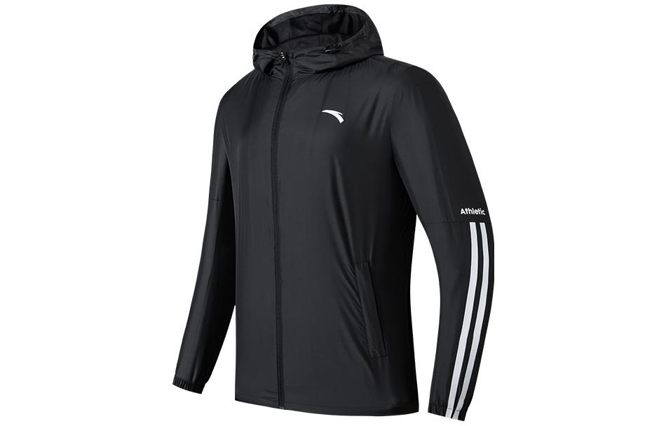 Anta Training Series Logo Print Hoodie Jacket Black () 152217631-3