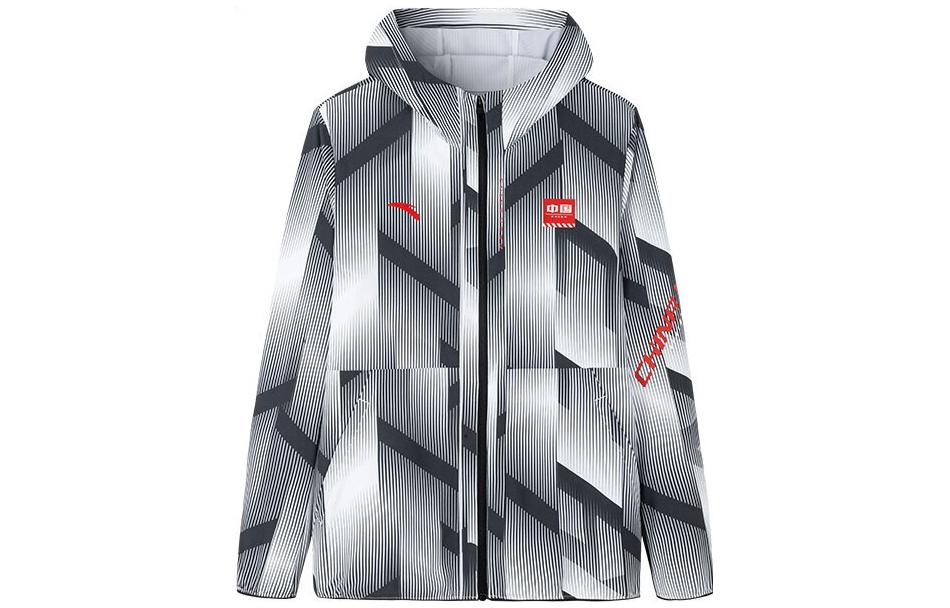 Anta Training Series Logo Print Long Sleeve Casual Jacket - All Over Print 152317607-3
