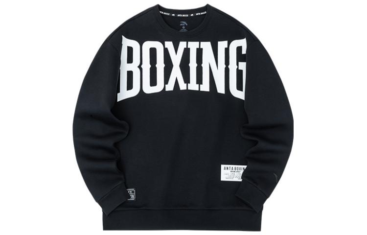 Anta Training Series Logo Print Pullover Sweatshirt Black 152237704-3