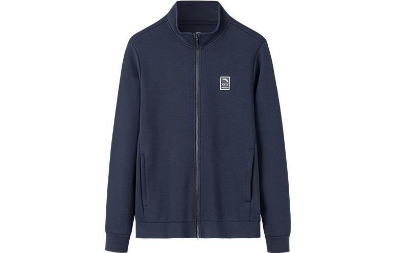 Anta Training Series Logo Print Zip-Up Jacket Blue 152237705-2