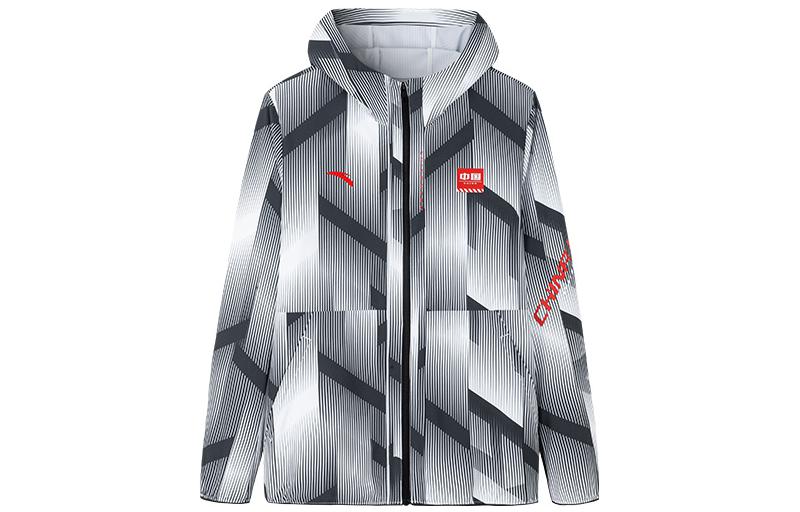 Anta Training Series Logo Print Zip Hoodie Jacket - Multicolor 152237607-3