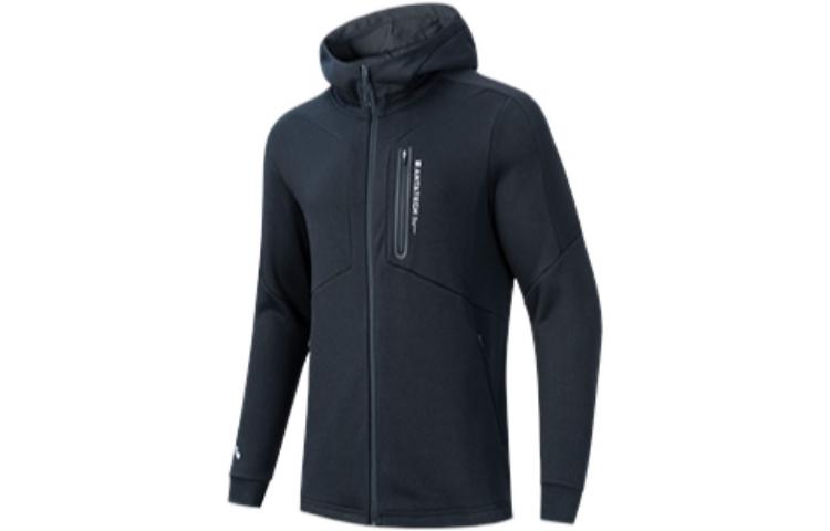 Anta Training Series Logo Print Zip Hoodie Jacket - Basic Black 952247706-3