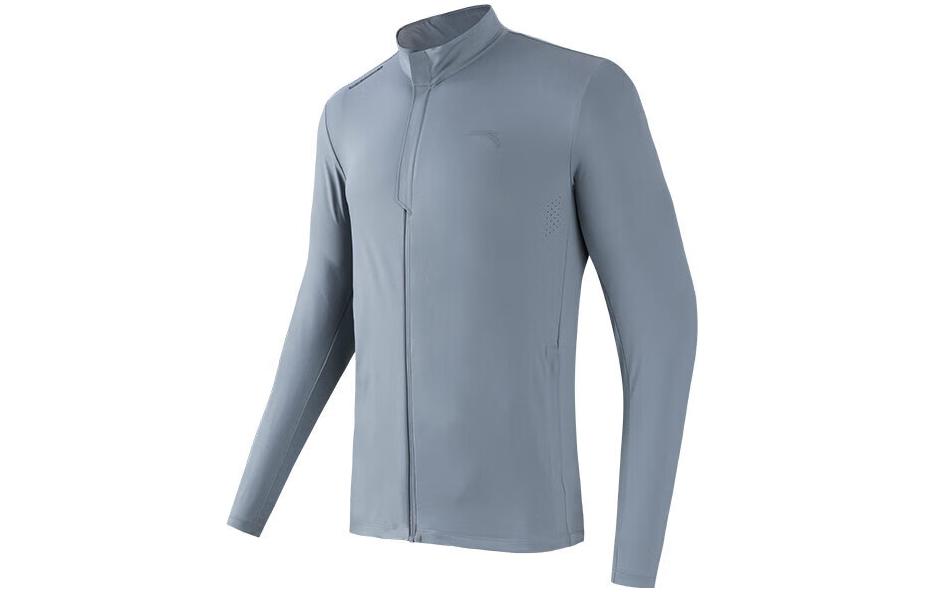 Anta Training Series Logo Zip-Up Jacket Men’s Grey Long Sleeve 152327706-1