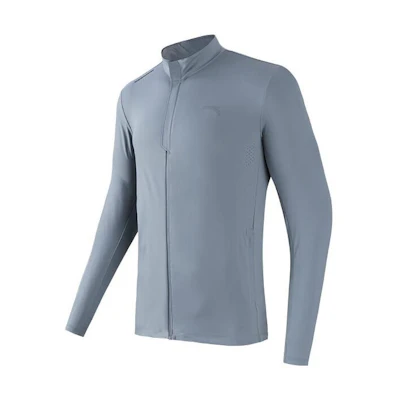 Anta Training Series Logo Zip-Up Jacket Men’s Grey Long Sleeve 152327706-1