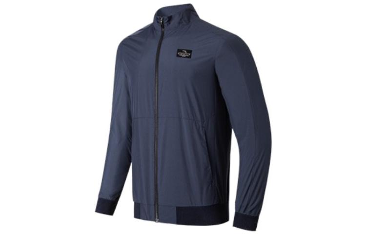 Anta Training Series Logo Zip-Up Stand Collar Jacket Deep Midnight Blue () 152217622-1