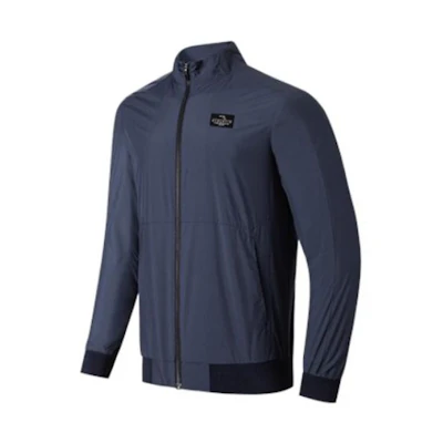 Anta Training Series Logo Zip-Up Stand Collar Jacket Deep Midnight Blue () 152217622-1