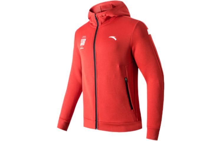 Anta Training Series Logo Zip Hoodie Jacket Unisex Classic Red 152217748-1