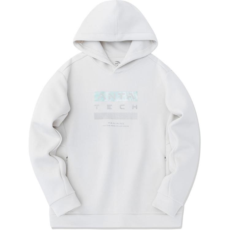 Anta Training Series Loose Fit Casual Long Sleeve Sweatshirt Wheat Gray 152317740-1