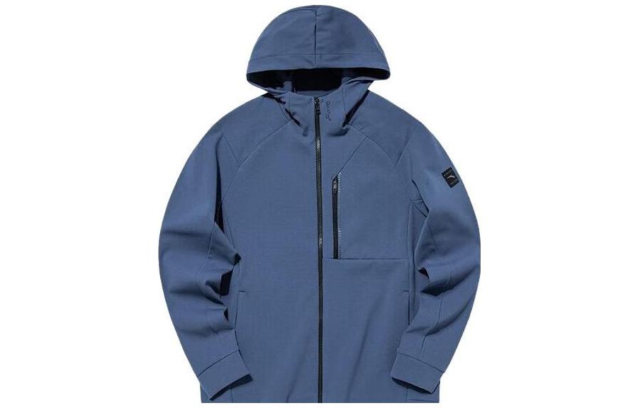 Anta Training Series Loose Fit Hoodie Jacket River Blue 152137705-4