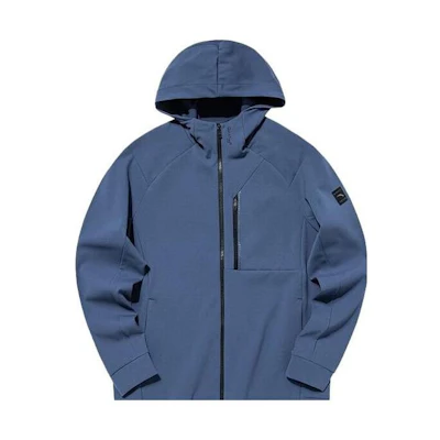 Anta Training Series Loose Fit Hoodie Jacket River Blue 152137705-4