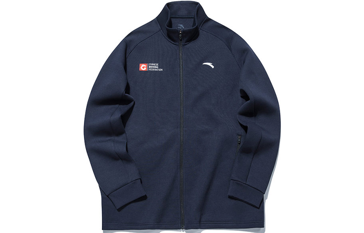 Anta Training Series Loose Fit Logo Print Jacket - Blue 152137716-2