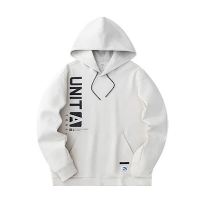 Anta Training Series Loose Hoodie Sweatshirt Beige Grey 152417713-1