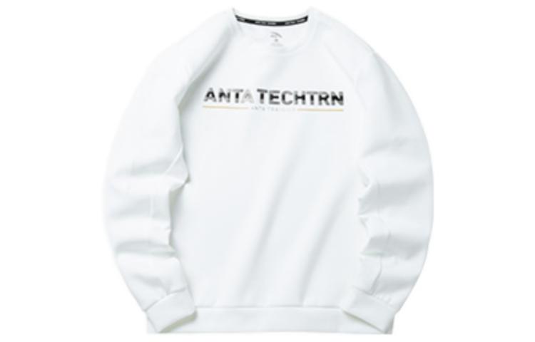 Anta Training Series Mens' Loose Fit Crewneck Sweatshirt Pure White 152217712-1