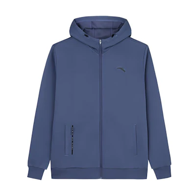 Anta Training Series Muse Blue Logo Hoodie Jacket 952437702-2