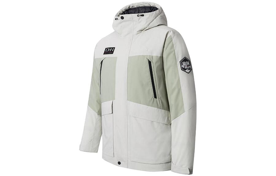 Anta Training Series Patchwork Zip Hoodie Jacket Grey/Green 152347958-1