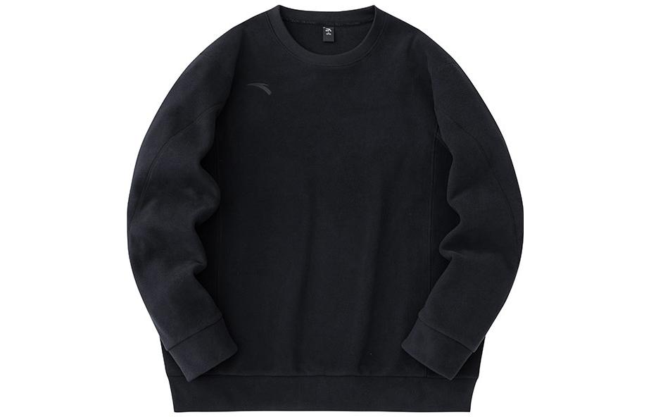 Anta Training Series Plain Crewneck Pullover Fleece Loose Sweatshirt 952347704-4