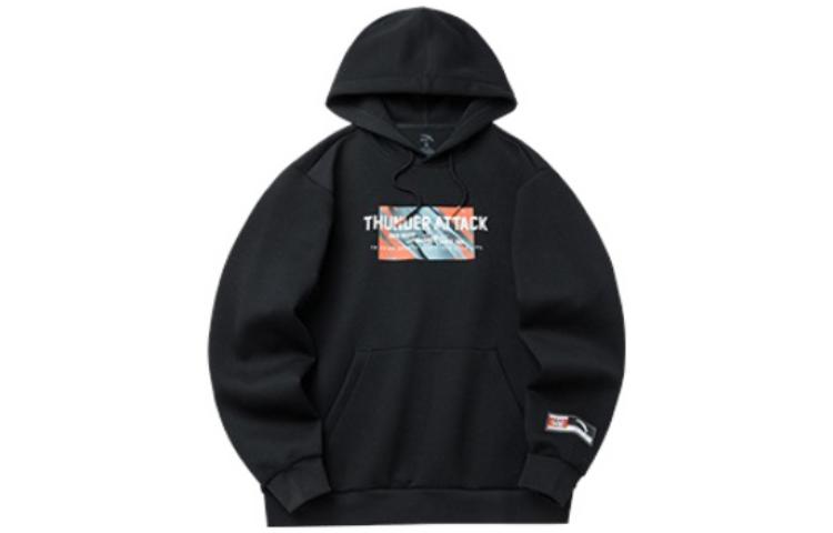 Anta Training Series Printed Pullover Sweatshirt Basic Black 152217707-3