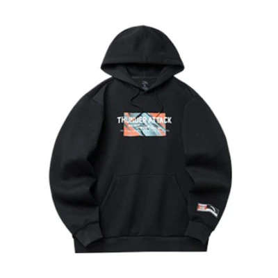 Anta Training Series Printed Pullover Sweatshirt Basic Black 152217707-3