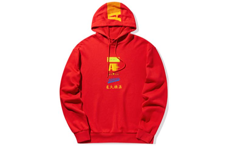 Anta Training Series Red Hoodie with Logo Print for Men 95937723-3
