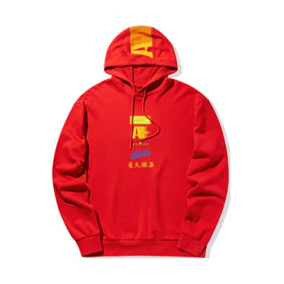 Anta Training Series Red Hoodie with Logo Print for Men 95937723-3