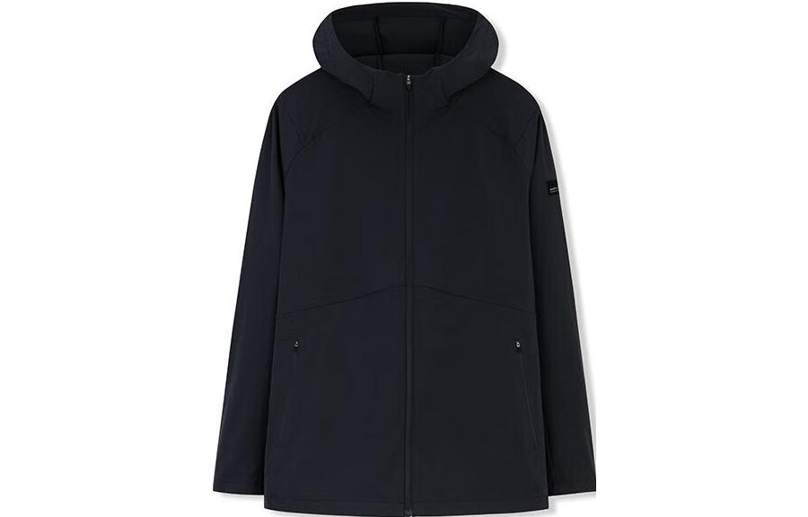 Anta Training Series Solid Color Hooded Sun Protection Jacket - Black 152327604-3
