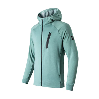 Anta Training Series Solid Color Hoodie Jacket - Green 152147711-3