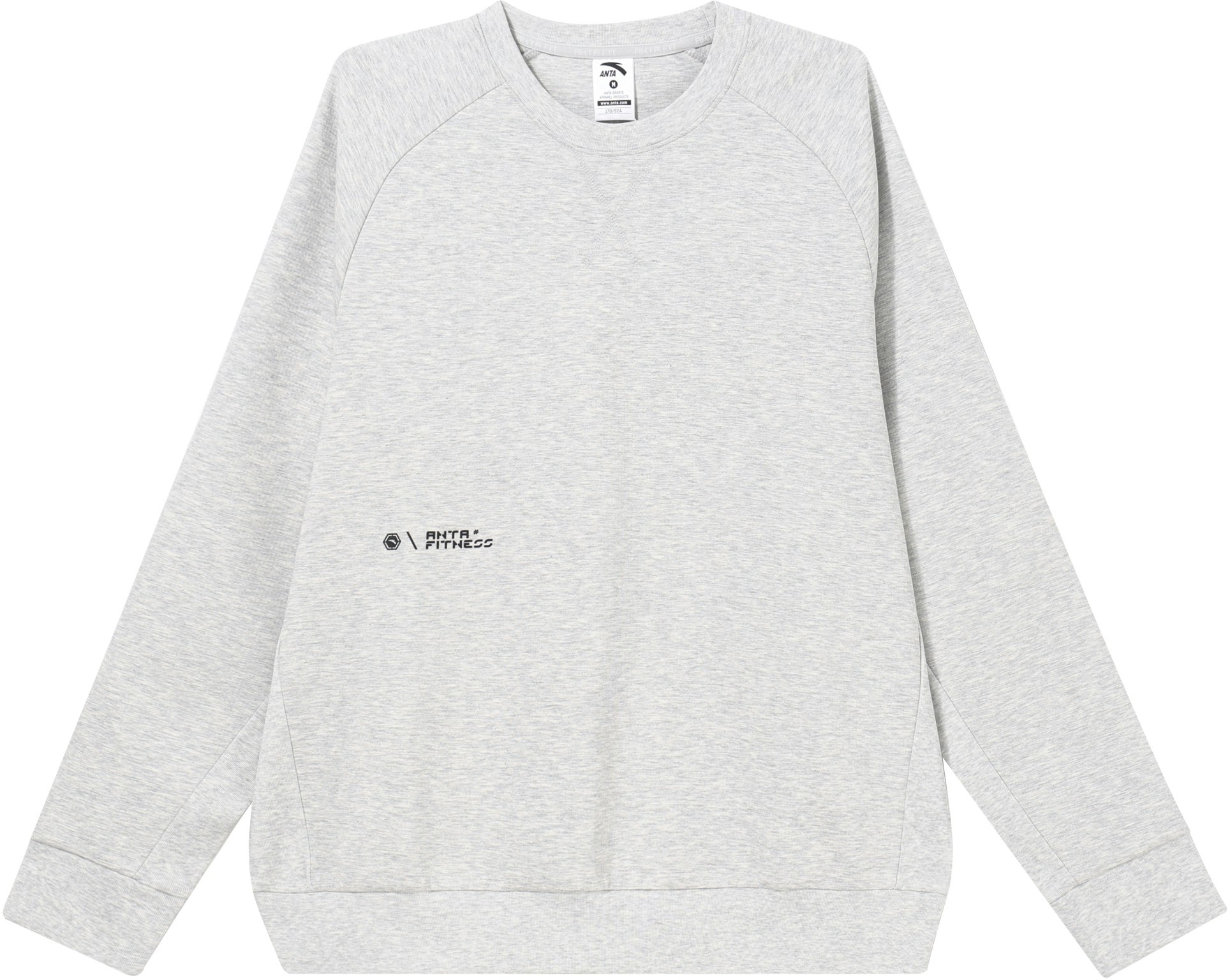 anta-training-series-solid-color-knit-pullover-sweatshirt-gray-heather-952337707-1
