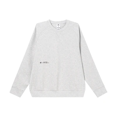 Anta Training Series Solid Color Knit Pullover Sweatshirt Gray Heather 952337707-1