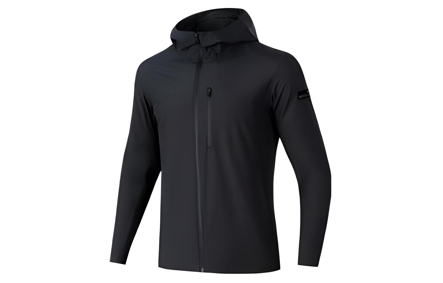 Anta Training Series Solid Color Sports Hoodie Jacket - Basic Black 152317626-4