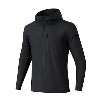 Anta Training Series Solid Color Sports Hoodie Jacket - Basic Black 152317626-4