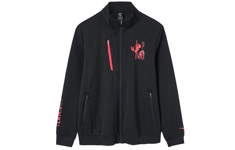 Anta Training Series Solid Color Sports Jacket with Stand Collar 152147702-3