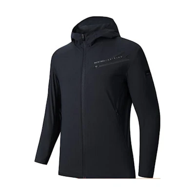 Anta Training Series Solid Color Zip-Up Fleece Hoodie Jacket 152347605-4