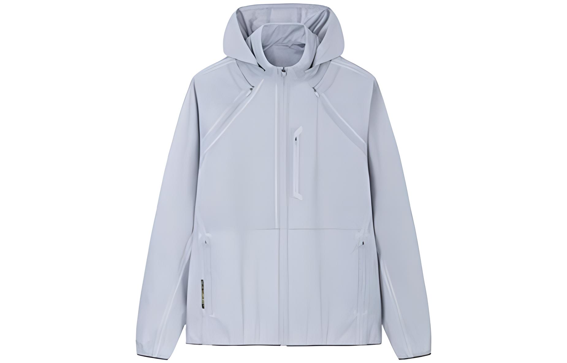 Anta Training Series Solid Color Zip-Up Hoodie Jacket - Clay Gray 152337617-1