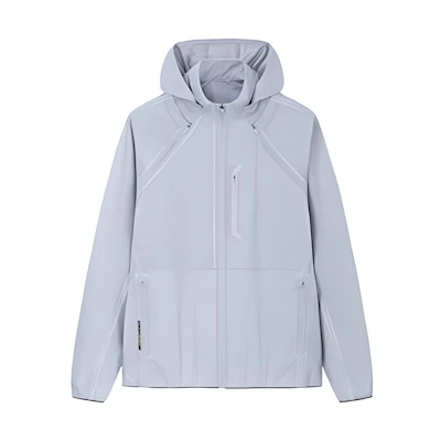 Anta Training Series Solid Color Zip-Up Hoodie Jacket - Clay Gray 152337617-1