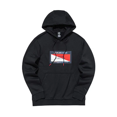 Anta Training Series Solid Fleece Pullover Hoodie - Black 152147744R-2