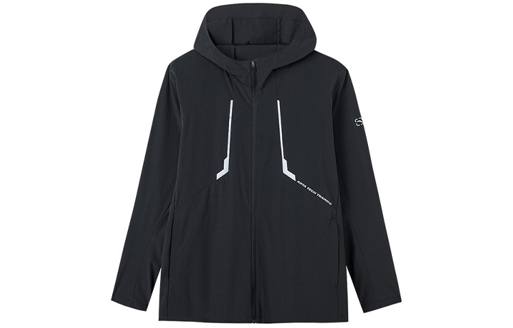 Anta Training Series Solid Woven Sports Hooded Jacket 152227601-3